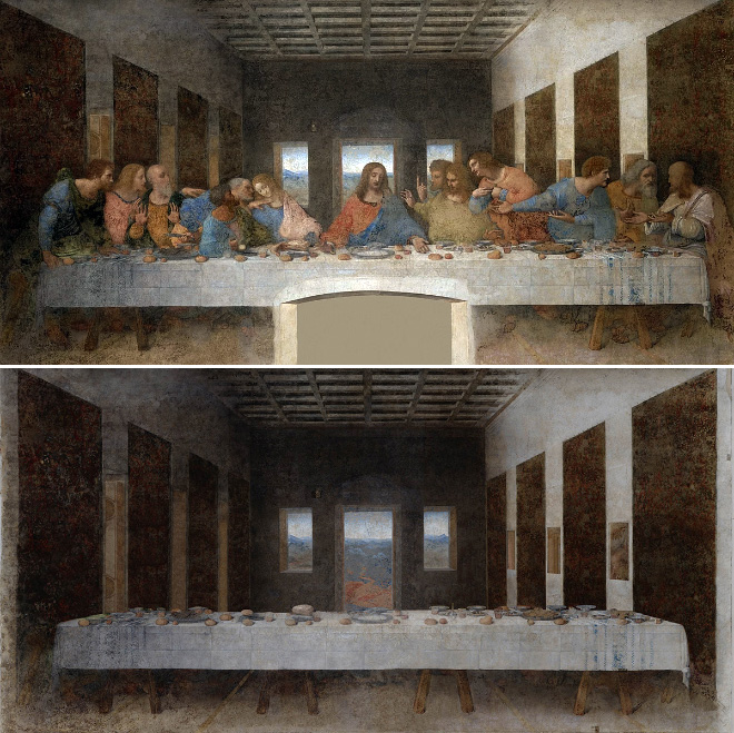 Última cena (La última cena, de Leonardo da Vinci)