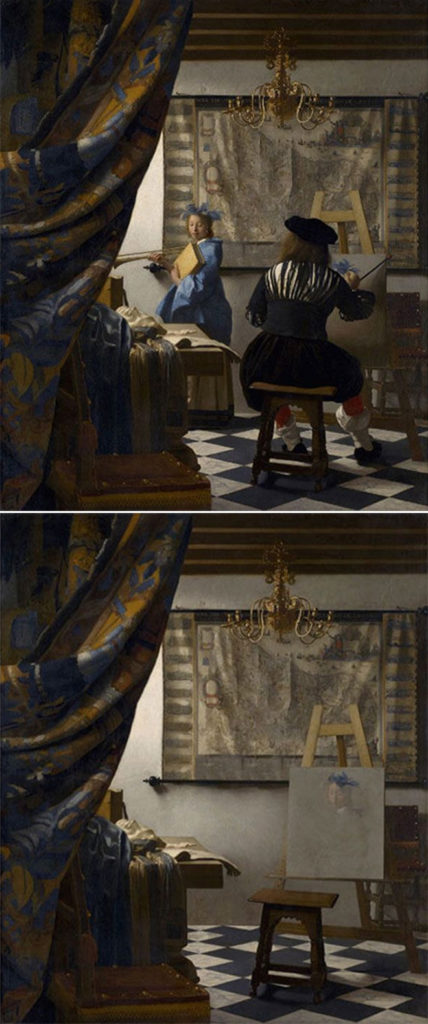 Estudio del artista (El arte de la pintura, de Johannes Vermeer)